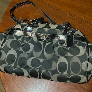 Black Signature Coach Handbag